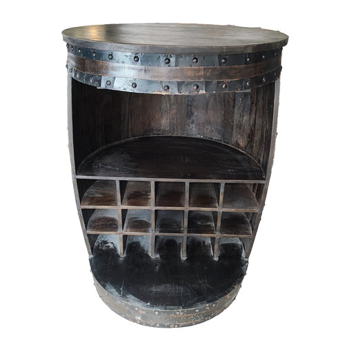 Vintage holzfass braun - vintage,