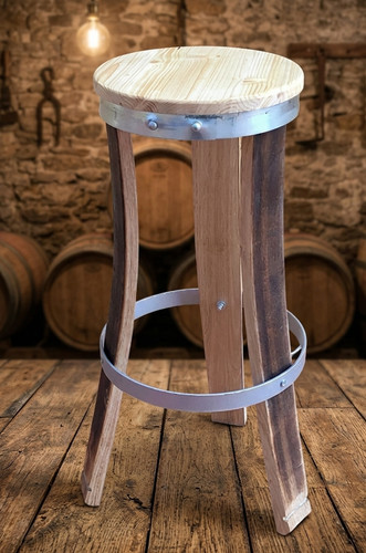 Barhocker aus weinfassdauben - aus,